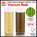 ED5015 2016 Newest design 350ML linner stainless steel out bamboo thermos flask bottle
